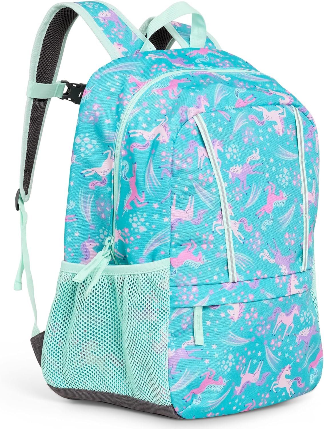 Lands’ End Unisex Kids Medium ClassMate Lightweight Durable Elementary School Backpack, Ceramic Blue