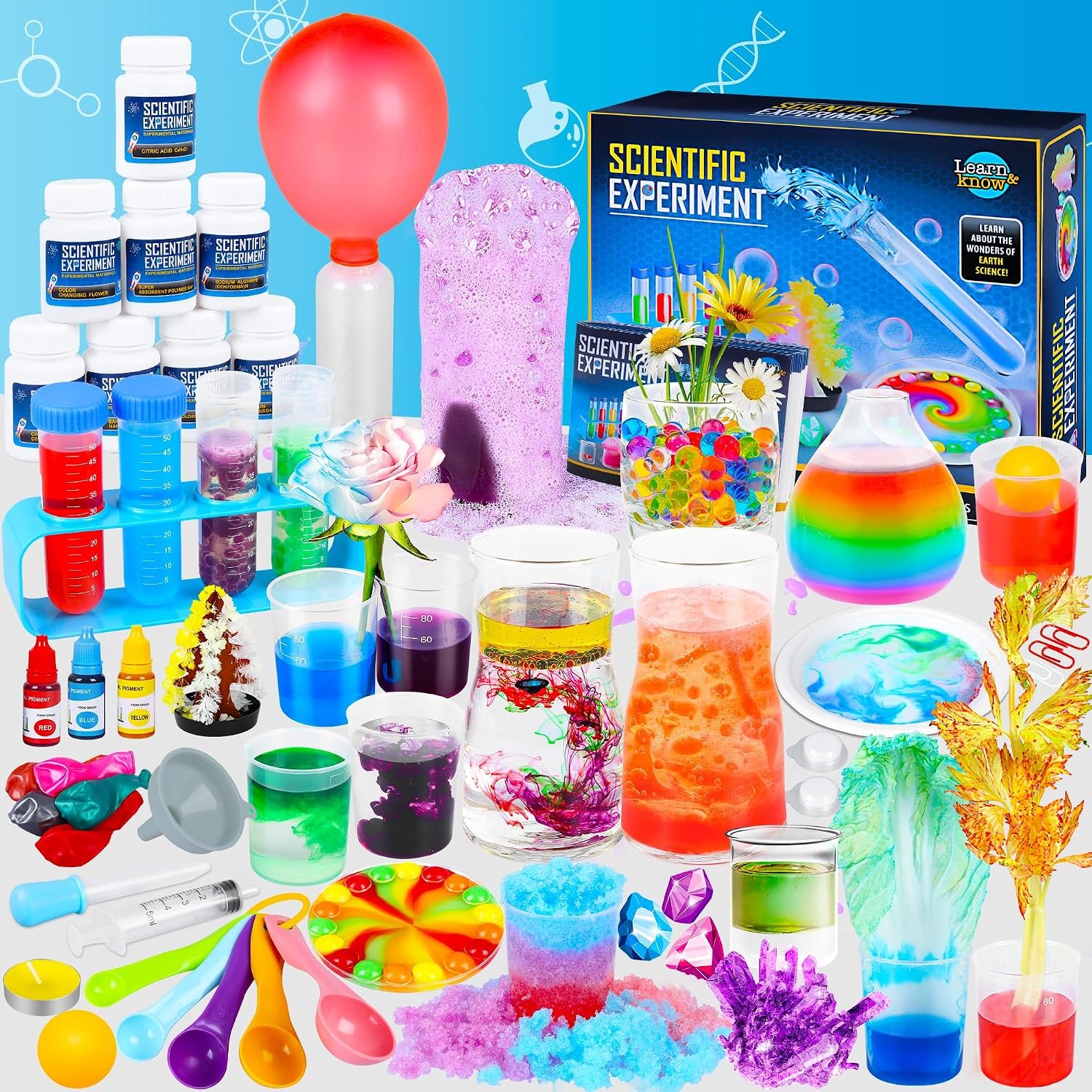 Science Kit for Kids,80 Science Lab Experiments,Scientist Role Play | STEM Educational Learning Scientific Tools,Birthday Gifts and Toys for 6 7 8 9 Years Old Boys Girls Kids