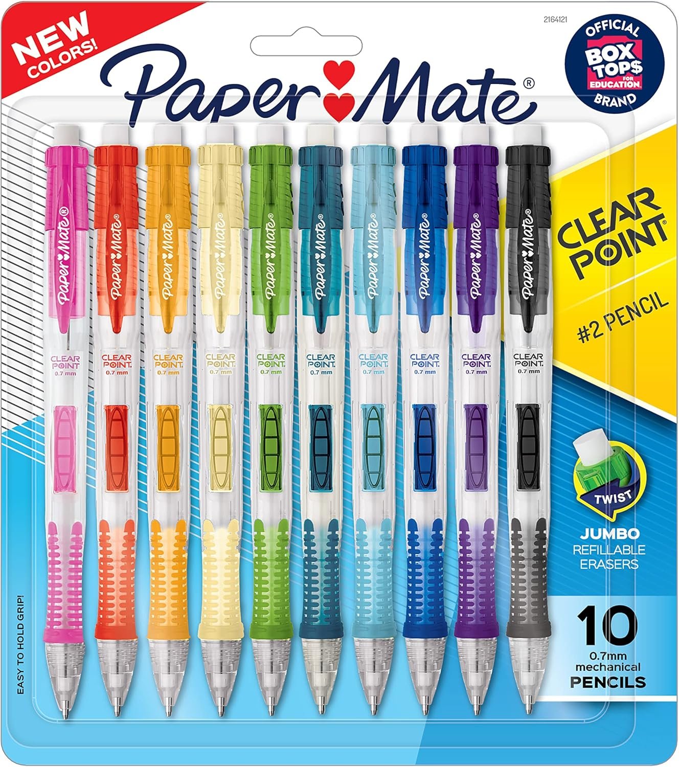 Paper Mate Clearpoint Mechanical Pencils, 0.7mm HB #2 Pencil Lead, 2 Pencils, Assorted Fashion Barrel Colors, 10 Count – Back to School Essentials, Note-Taking, Teacher Supplies