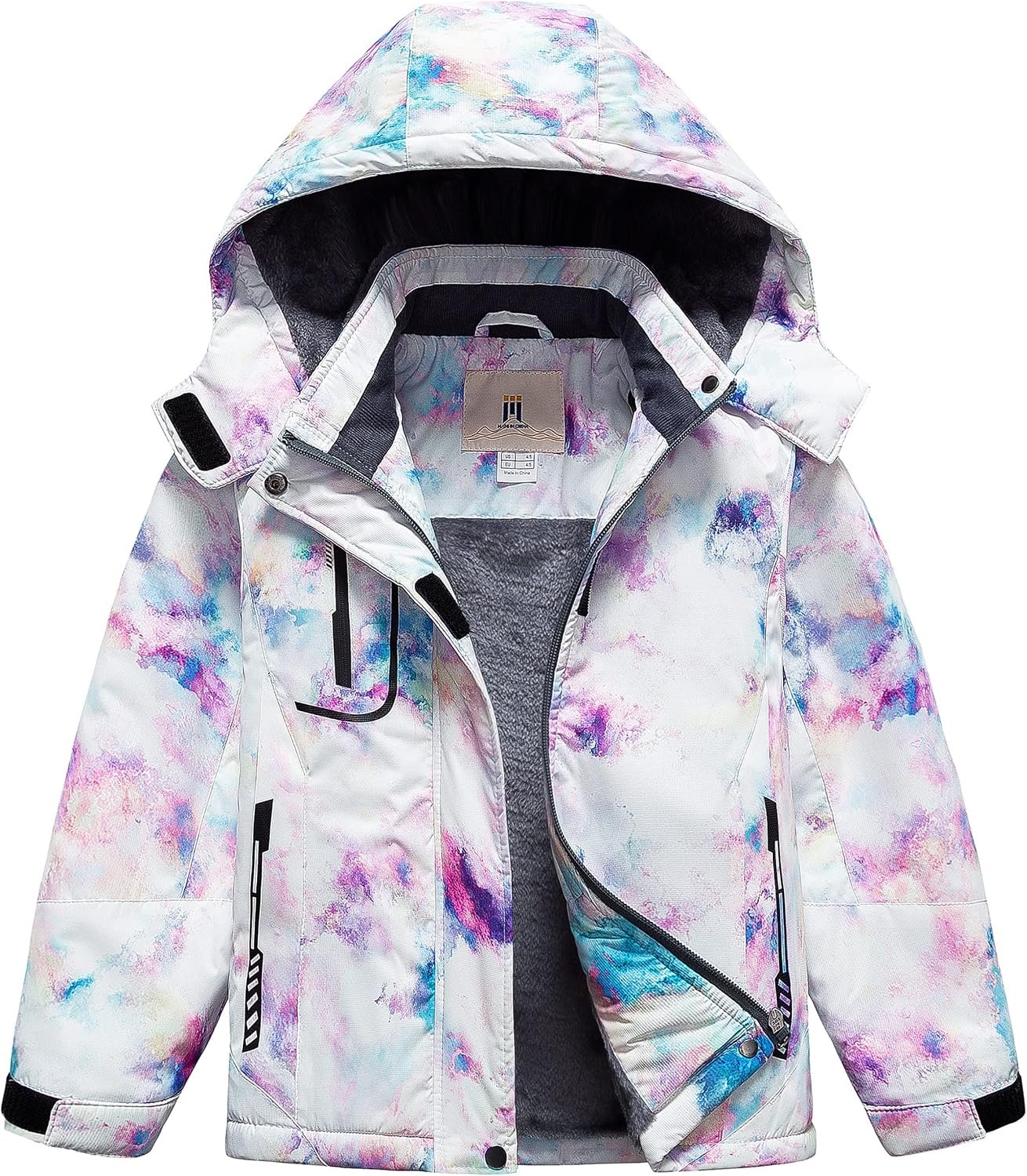 Girl’s Waterproof Ski Jacket Warm Winter Snow Coat Windproof Snowboarding Rain Jacket