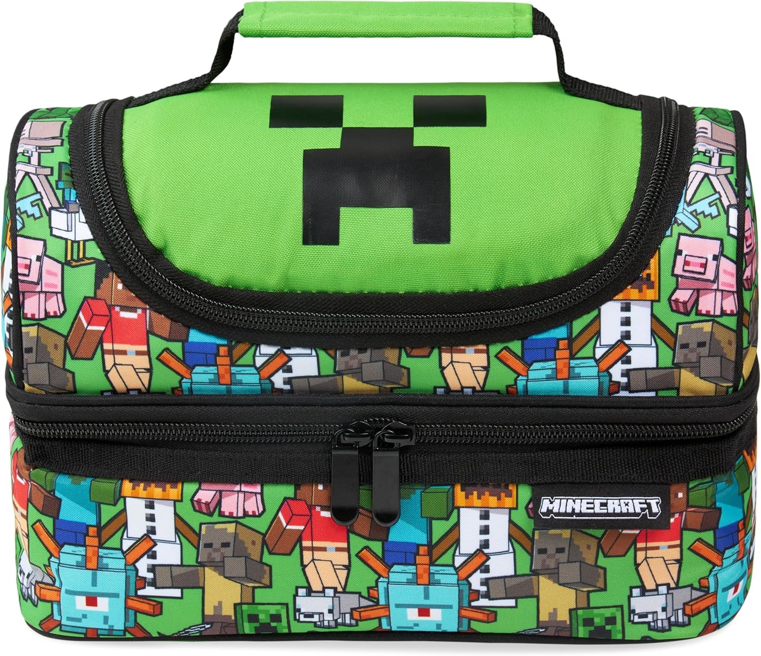 Minecraft Insulated Lunch Bag for Kids Creeper Lunchbox for Boys School Supplies Food Carrier Snacks Picnic Beach Days Travel Gamer Gifts for Kids (Multi)