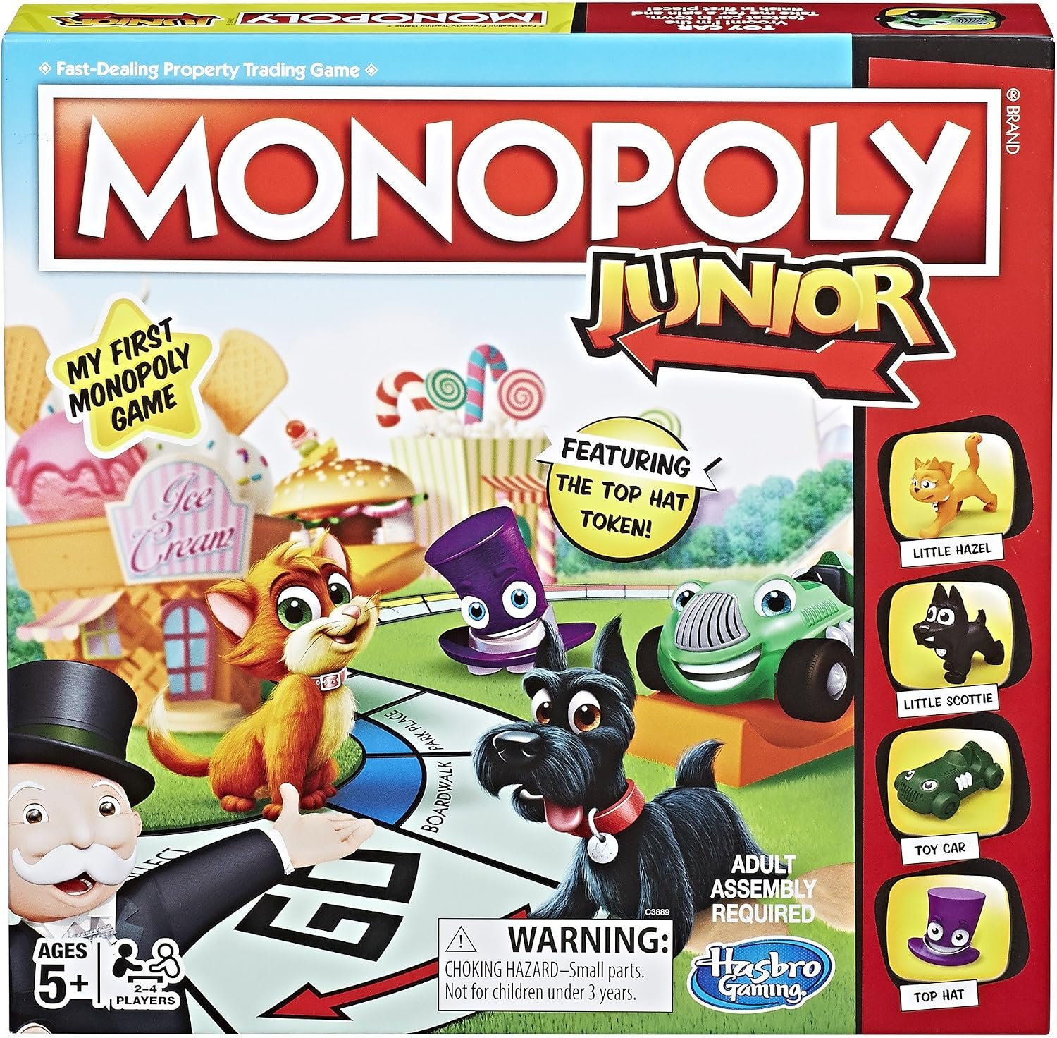Monopoly Junior Board Game for 4 Players, Ages 5 and up (Amazon Exclusive)