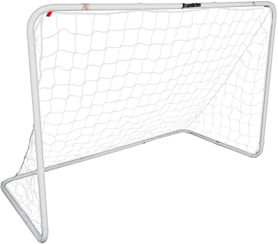 Franklin Sports Competition Soccer Goals – Backyard Portable Steel Soccer Goals – Adult + Youth Soccer Goal with Net + Ground Stakes Included – Multiple Sizes + Colors