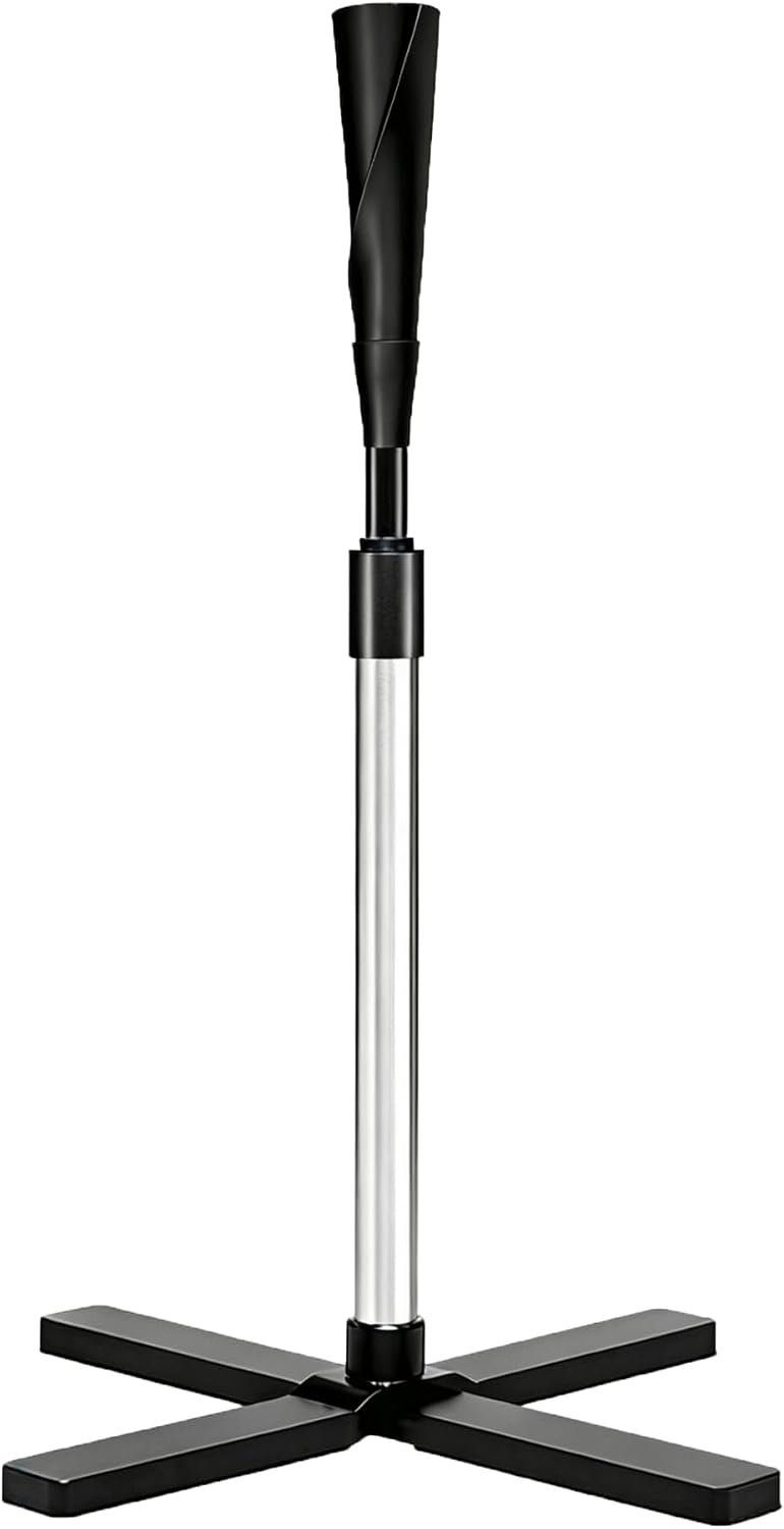 TARUMG Baseball Batting Tee with Foldable Base,Adjustable Height：25-47 inch | Heavy-duty Base Prevents tipping in working;Foldable Base&Removable Top for Portability;25-47 inch for various height Players
