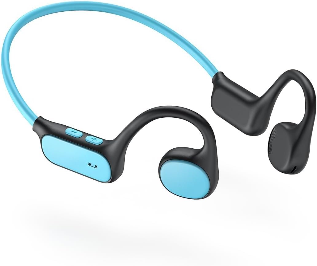 iClever OWS01 Kids Bluetooth Headphones, Air Conduction Open Ear Headphones | SafeSound Tech, Clear Audio Bluetooth 5.4, 360° Bending Ultra-Light Kids Wireless Headphones for Travel/School/Sports/Outdoor