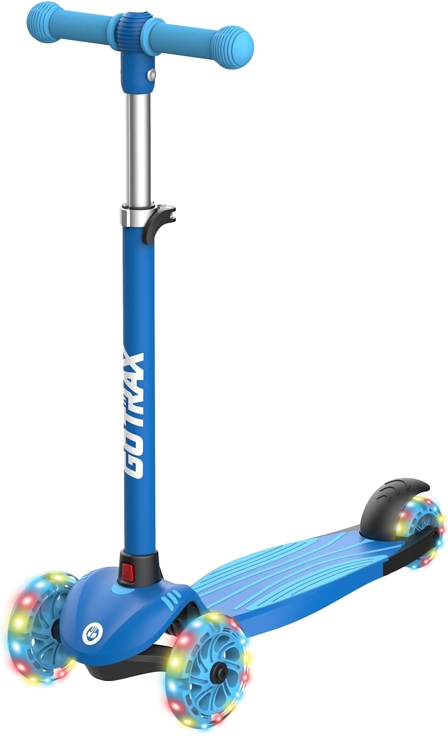 Gotrax KS1 Kids Kick Scooter, 3 Wheels for Boys & Girls 2-8, Gifts | LED Light-Up Wheels, 3 Adjustable Handlebar, Easy Assembly, Lightweight, Wide Anti-Slip Deck, Lean to Steer, Max Load 110 lbs