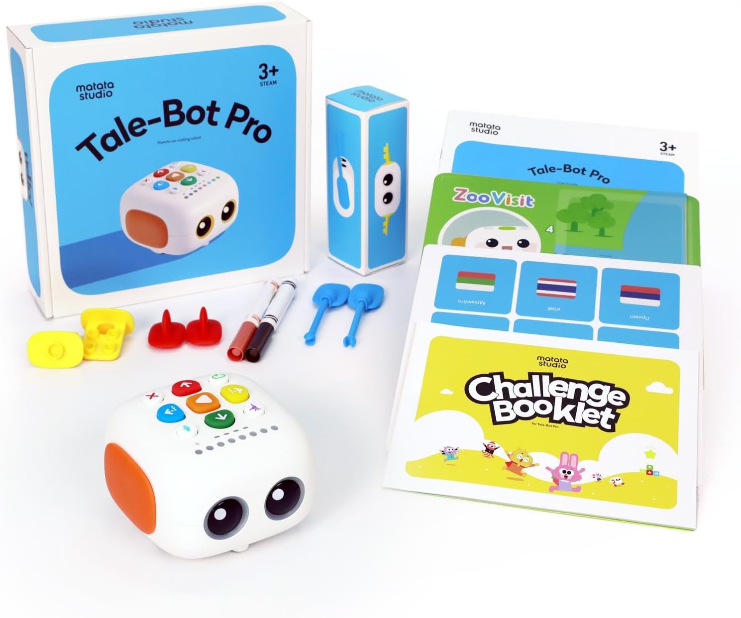 TaleBot Pro Coding Robot for Kids 3-5, Screen-Free STEM Toy | Screen-Free Coding Robot Teaches Toddlers Early Programming, Interactive STEM Learning for Pre-K & Homeschool, Ages 3-5
