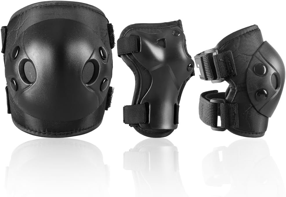 JBM Kids and Youth Knee Pads Elbow Pads Wrist Guards Child Protective Gear Set for Roller Skating, Skateboarding, BMX Biking, Cycling, Inline Skating, Scooter Riding Sports