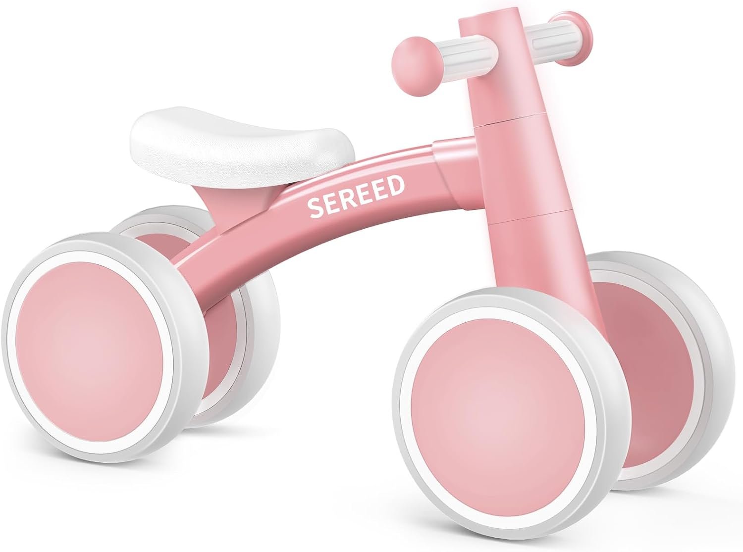 SEREED Baby Balance Bike for 1 Year Old Boy Girl, First Birthday Gift Toy | 12-24 Months Toddler Bike, First Learning Ride on Toys, 4 Silent Wheels Indoor Outdoor Baby Walker