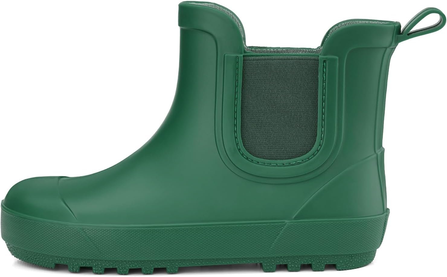 HISEA Kids Waterproof Ankle Deck Boots, Non-Slip Rubber Chelsea Slip-On with Round Toe for Boys & Girls, Lightweight Toddler to Big Kid Rainboots for Farm, Park, Hiking & Outdoor Play