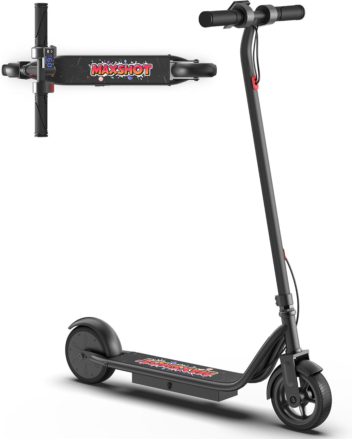 MAXSHOT Electric Scooter Adults & Big Kids, Top Speed 9/16/19MPH, 10/12/16/19Miles Range, 6.5″/8.5″ Tires Folding Escooter, APP Control