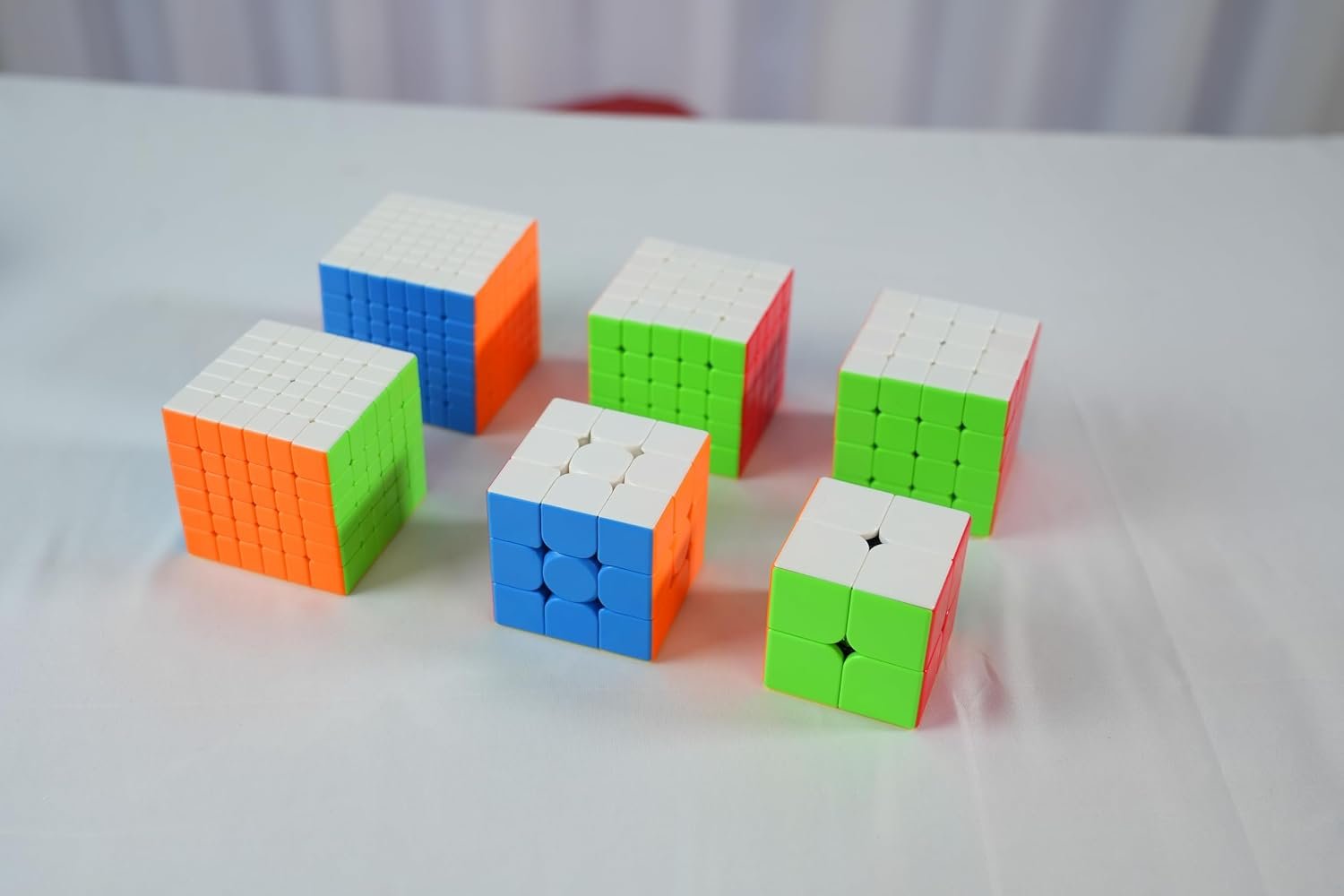 Cuberspeed Moyu MFJS WCA 2-7 Set Speed Cube Gift Box Magic Cube Bundle Collection Cube 2×2 3×3 4×4 5×5 6×6 7×7 Speed Cube stickerless Toys for Kids & Adults