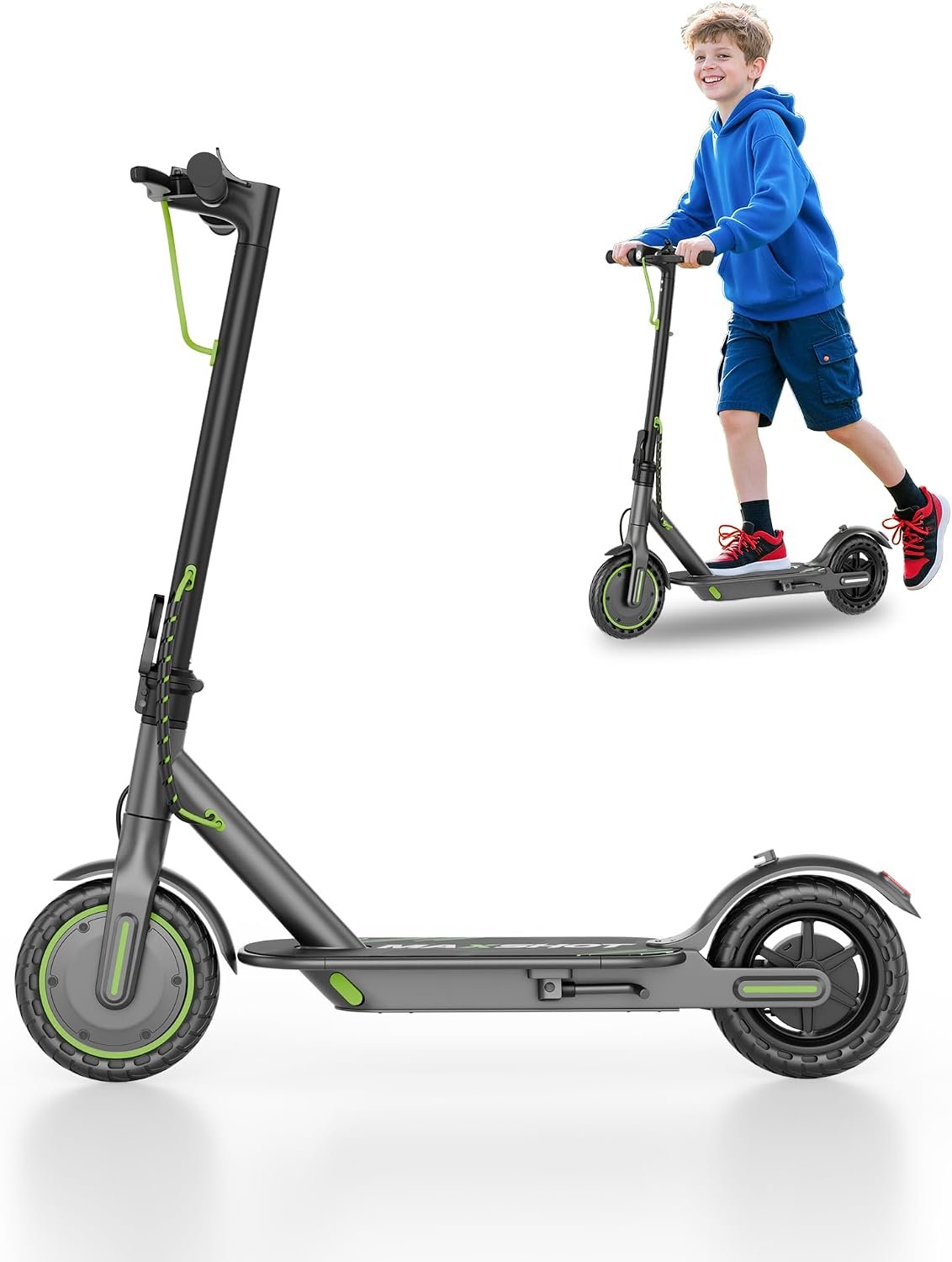 MAXSHOT Electric Scooter Adults & Big Kids, Top Speed 9/16/19MPH, 10/12/16/19Miles Range, 6.5″/8.5″ Tires Folding Escooter, APP Control