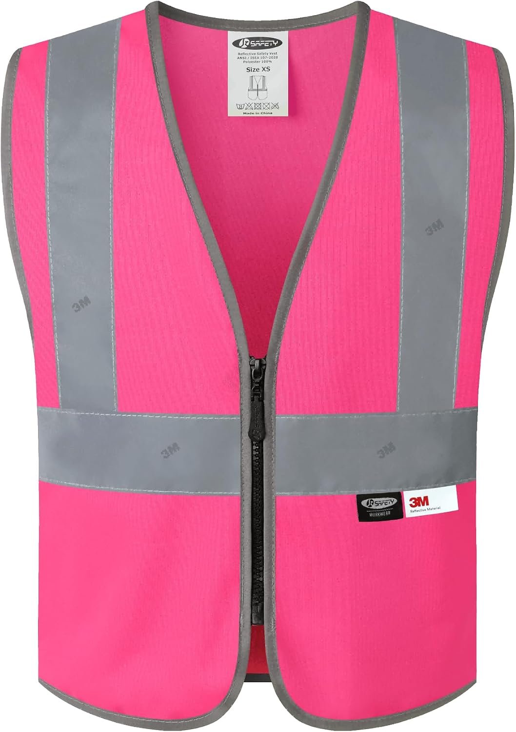 JKSafety Kids Safety Vest Kids Construction Vest with 3M Reflective Tapes High Visibility Meet ANSI Standard (BK300)