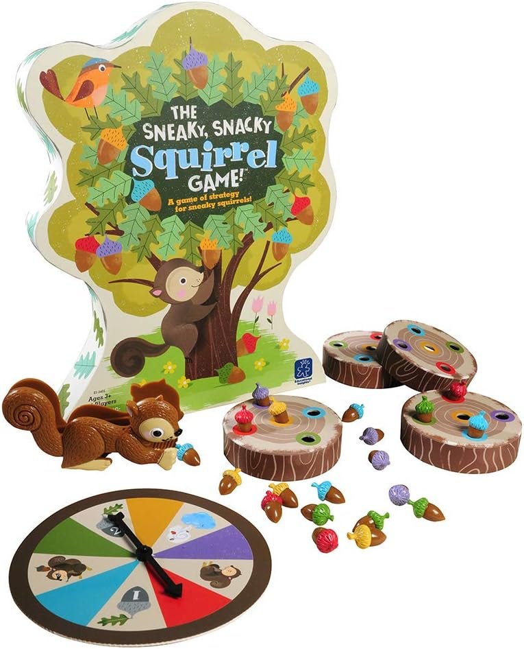 Educational Insights The Sneaky, Snacky Squirrel Game – Toddler Board Games for 3 Year Olds, Fine Motor Skills Toys for Toddlers, Color Matching Preschool Games, Tweezer Tool Fine Motor Game | Toddler Board Games for 3 Year Olds, Fine Motor Skills Toys for Toddlers, Color Matching Preschool Games, Tweezer Tool Game