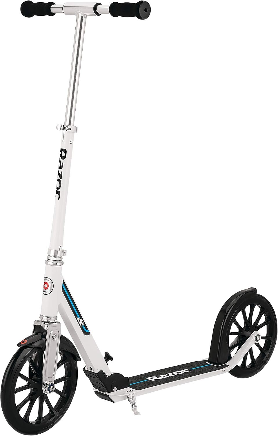 Razor A6 Kick Scooter for Kids Ages 8+ – Extra-Tall Handlebars & Longer Deck, 10″ Urethane Wheels, Aluminum Frame, Anti-Rattle Technology, for Riders Up to 220 lbs