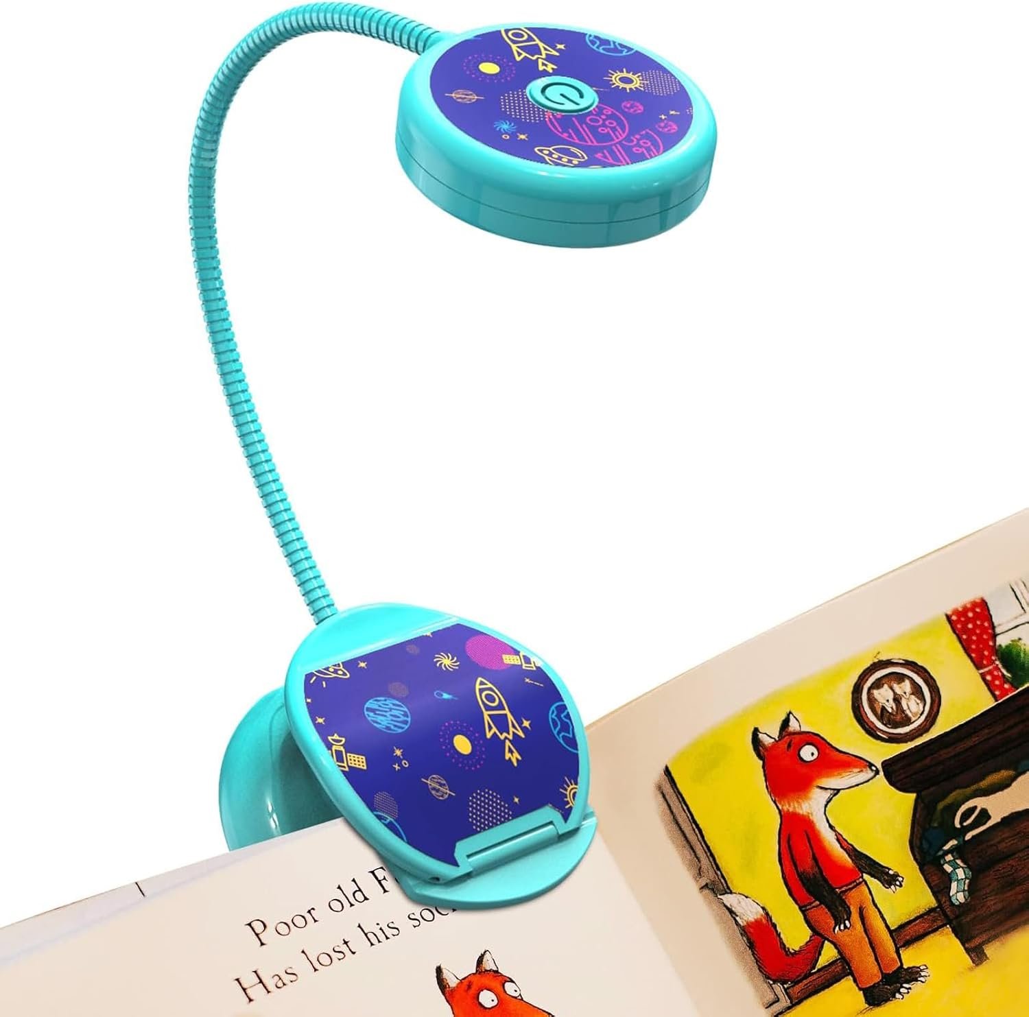 Vekkia Cute Rechargeable Book Light, Eye Caring Reading Light(Blue) | for Kids Clip on/3 Colors & 3 Brightnes/1.8oz Super Lightweight/Up to 40 Hours Readin/Great Gifts for Kids & Readers