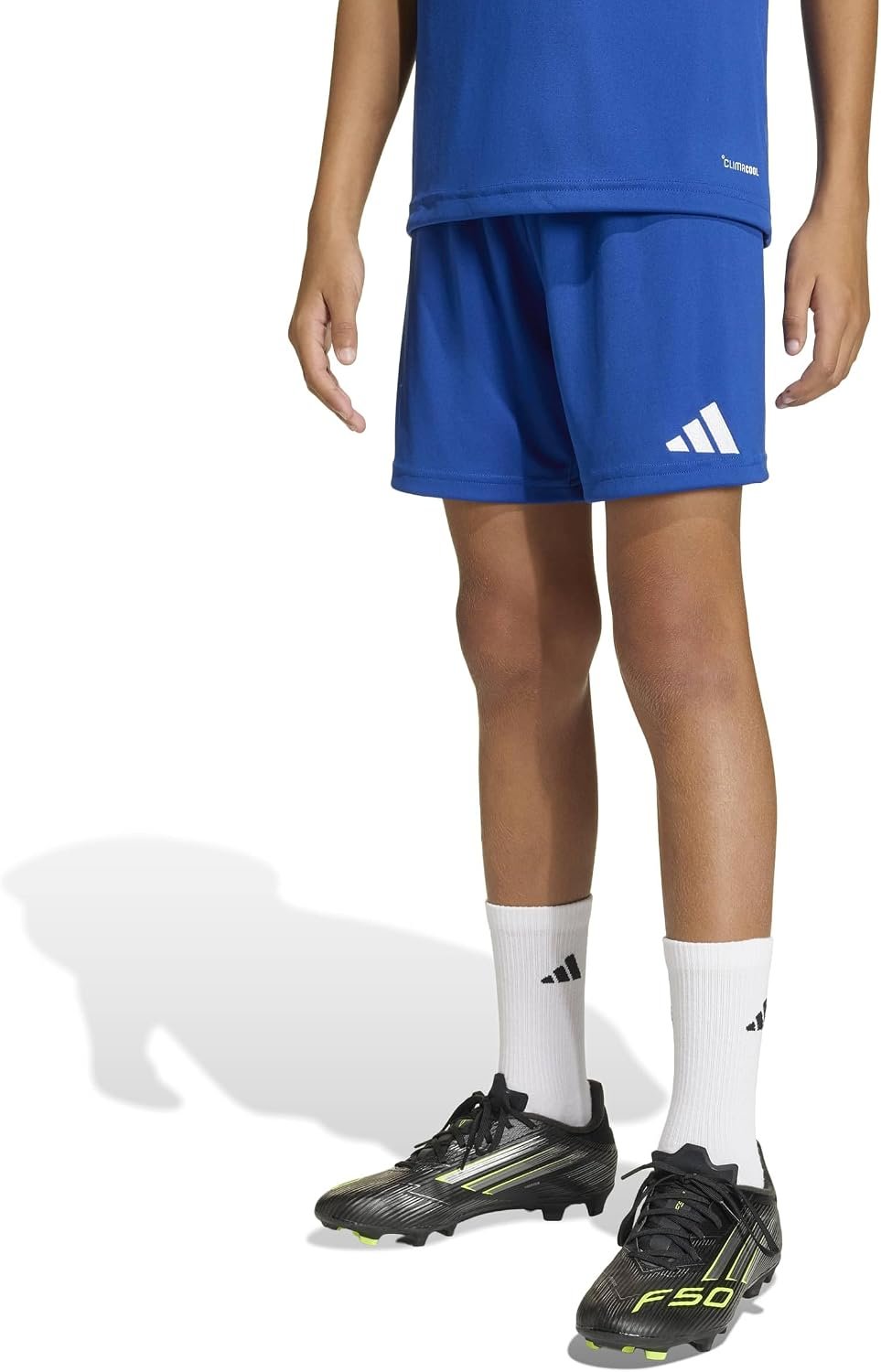 adidas Boys Entrada26 Shorts Soccer Cleats – Black, White