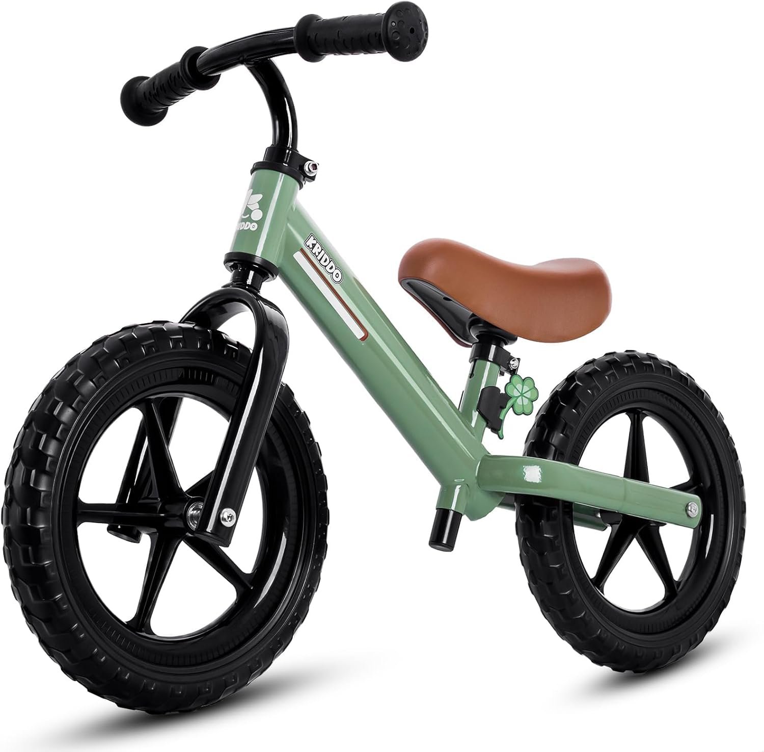 KRIDDO Toddler Balance Bike 2 Year Old: Toddler Bike Toys for 2-5 Years Old | Dual Bearing for Smoother Riding, Adorable Plate, Adjustable Seat and Handlebar, Kids Bike Gift for 2-3 Boys Girls, Green