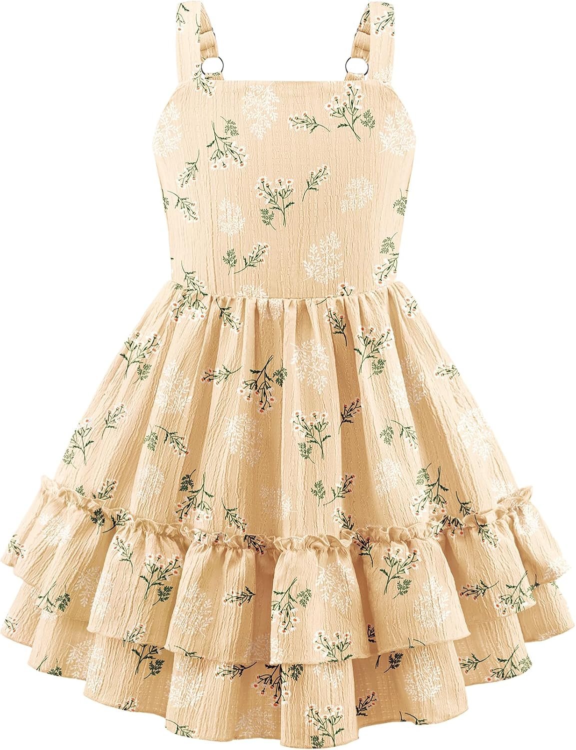 Arshiner Girls Cami Summer Dress Boho Sleeveless Casual Sundress with Pockets for 4-12 Y