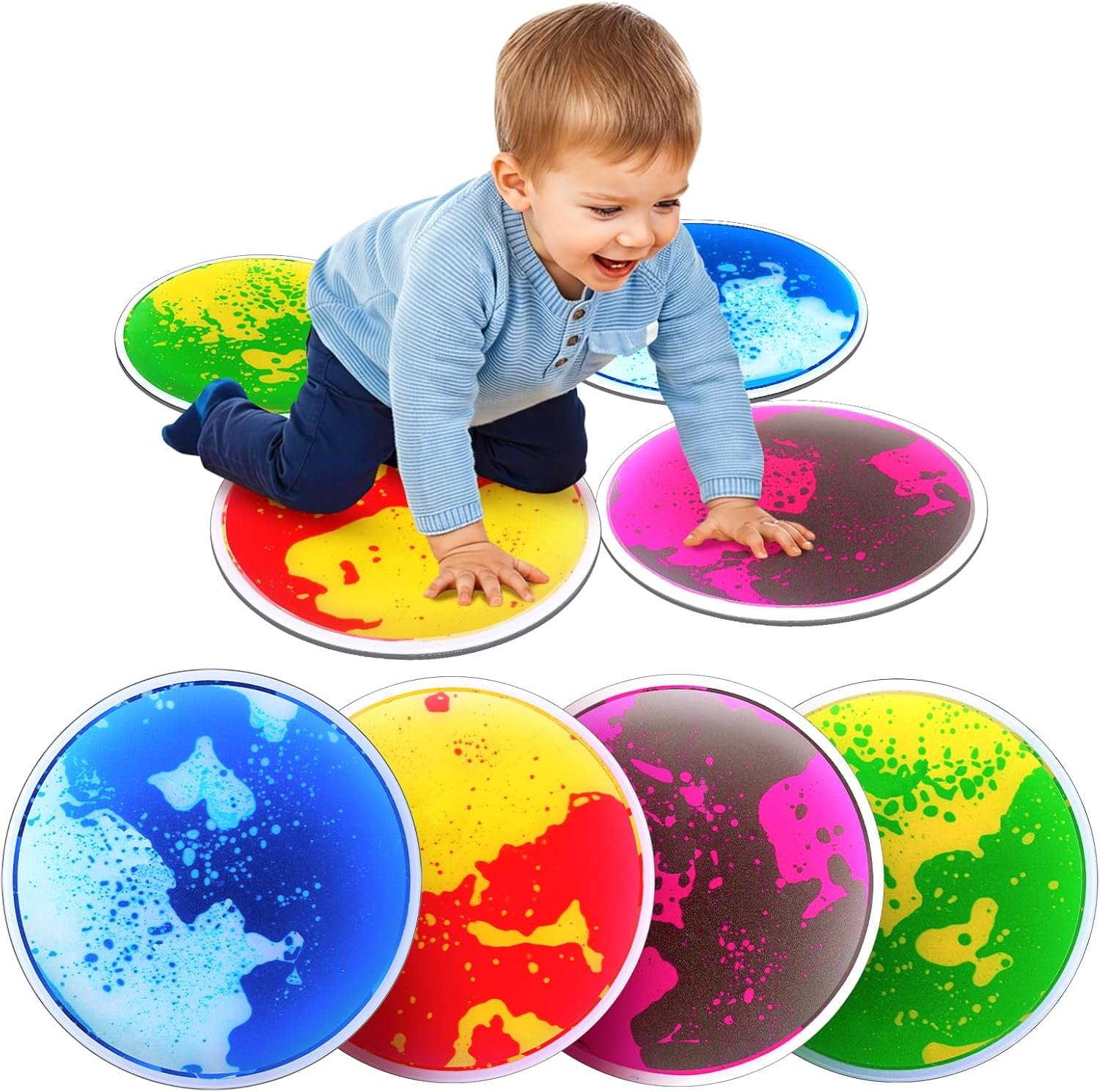 Sensory Floor Tiles for Kids: 4 Pack Sensory Toys for Kids with Autism